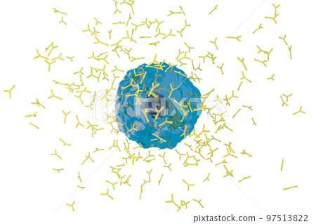 Image of plasma cells producing antibodies 97513822