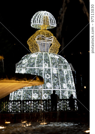 Menina. Menina de luz decorating the streets of the city of Madrid at Christmas time. Merry Christmas 2022. Photography. 97513830