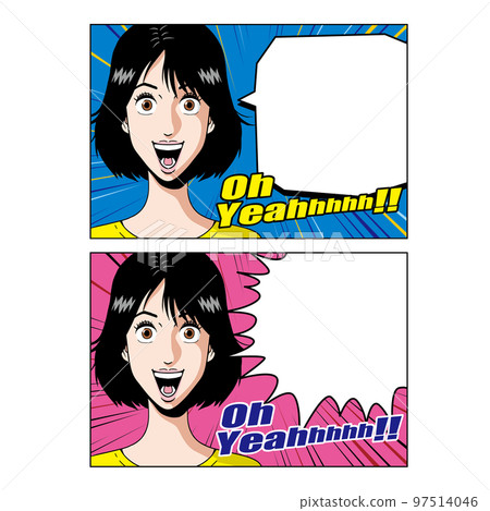 Cheerful Japanese with a touch of American comics 97514046