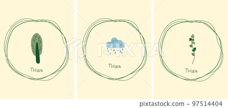 Nature as a source of energy for man. The concept of nature conservation and ecology. Minimalist illustrations suitable for social posters, cards, logos, banners. Vector illustration. 97514404