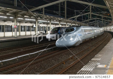 At Tokuyama Station on the Sanyo Shinkansen At Tokuyama Station on the Sanyo Shinkansen 97514657