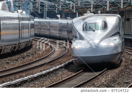 At Tokuyama Station on the Sanyo Shinkansen At Tokuyama Station on the Sanyo Shinkansen 97514722