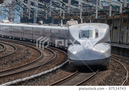 At Tokuyama Station on the Sanyo Shinkansen At Tokuyama Station on the Sanyo Shinkansen 97514743