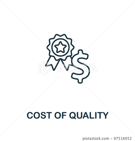 Cost Of Quality icon. Monochrome simple Product Management icon for templates, web design and infographics Cost Of Quality icon. Monochrome simple Product Management icon for templates, web design and infographics 97516052