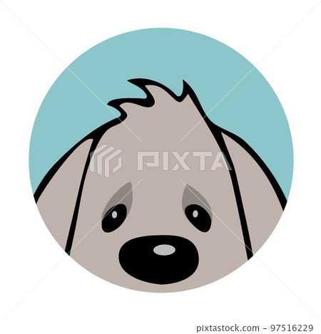Icon with a cute muzzle of a dog Icon with a cute muzzle of a dog 97516229