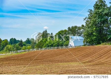 Agriculture field before sowing season. Plowed farm field Agriculture field before sowing season. Plowed farm field 97517695