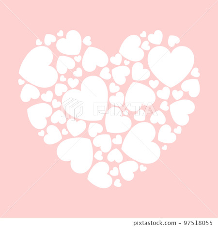 heart shape with white hearts design with background heart shape with white hearts design with background 97518055