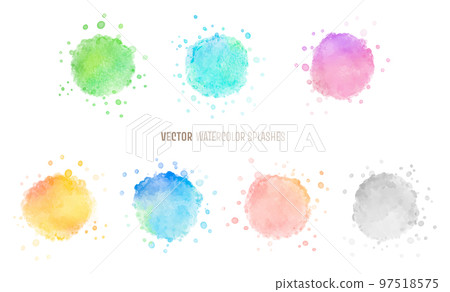 水彩多彩飛濺紋理 97518575