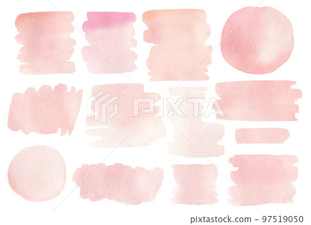 Set of pink abstract watercolor stains Set of pink abstract watercolor stains 97519050