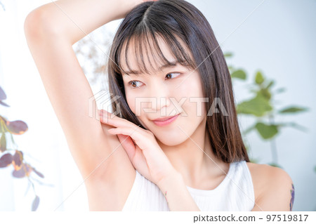 beautiful woman in tank top 97519817