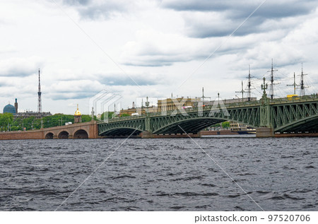 Troitskiy bridge - one of the bridges of St. Petersburg Troitskiy bridge - one of the bridges of St. Petersburg 97520706