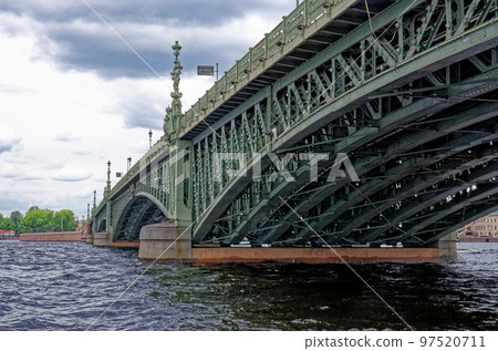 Troitskiy bridge - one of the bridges of St. Petersburg Troitskiy bridge - one of the bridges of St. Petersburg 97520711