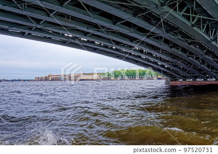 Troitskiy bridge - one of the bridges of St. Petersburg Troitskiy bridge - one of the bridges of St. Petersburg 97520731