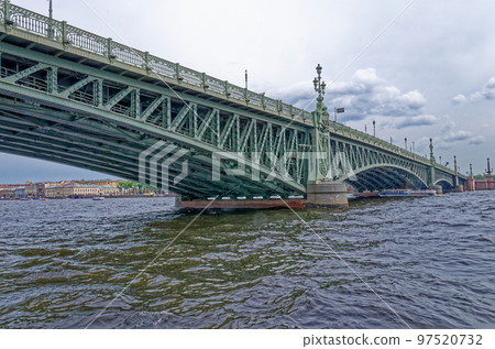 Troitskiy bridge - one of the bridges of St. Petersburg Troitskiy bridge - one of the bridges of St. Petersburg 97520732