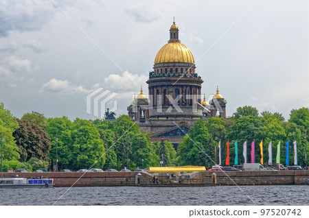 Dome of St Isaac's Cathedral St Petersburg Russia 97520742