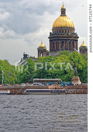 Dome of St Isaac's Cathedral St Petersburg Russia Dome of St Isaac's Cathedral St Petersburg Russia 97520744