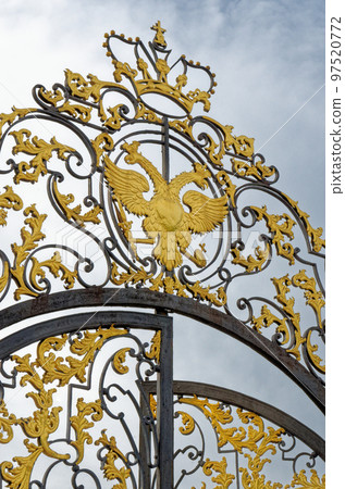 Entrance door of the Catherine Palace - Tsarskoye Selo Russia Entrance door of the Catherine Palace - Tsarskoye Selo Russia 97520772