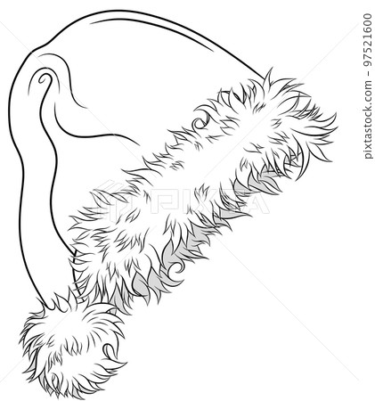 Antistress. Christmas hat, new year, holiday, santa hat Antistress. Christmas hat, new year, holiday, santa hat 97521600