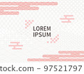 Big red haze of bright red. Abstract Japanese pattern background. Seigaiha etc. 97521797