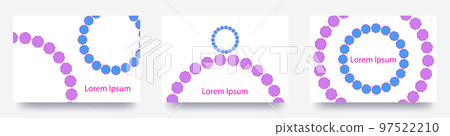 A vector template postcard/business card where you can write a message with an octagonal ring design that seems to be auspicious 97522210