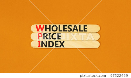 WPI wholesale price index symbol. Concept words WPI wholesale price index on wooden sticks on beautiful orange table orange background. Business WPI wholesale price index concept. Copy space. WPI wholesale price index symbol. Concept words WPI wholesale price index on wooden sticks on beautiful orange table orange background. Business WPI wholesale price index concept. Copy space. 97522439