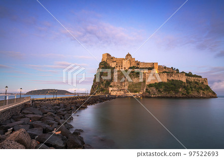 Ischia, Italy with Aragonese Castle in the Mediterranean 97522693