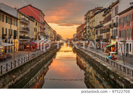 Naviglio Canal, Milan, Lombardy, Italy 97522708