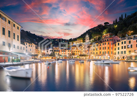 Portofino, Italy Town Skyline on the Marina 97522726