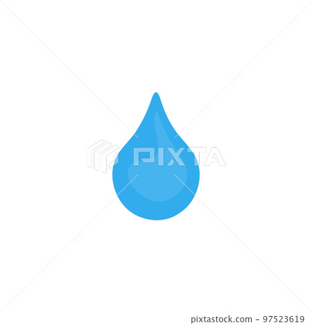 Pure water drop icon for eco concept 97523619