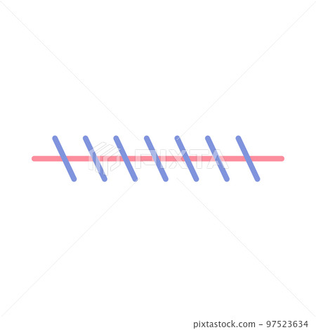 Scar suture stitches after surgery icon Scar suture stitches after surgery icon 97523634