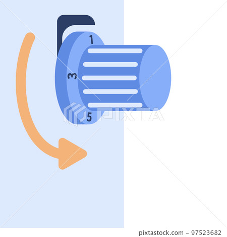 Home radiator with thermostat temperature knob Home radiator with thermostat temperature knob 97523682