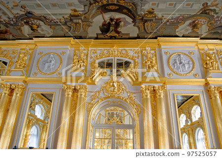Detail of Decorations inside Catherine Palace - St. Petersburg - Russia. 97525057