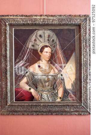 Old art painting in Catherine Palace - Tsarskoye Selo, St. Petersburg, Russia 97525092