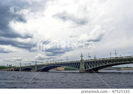 Troitskiy bridge - one of the bridges of St. Petersburg Troitskiy bridge - one of the bridges of St. Petersburg 97525183