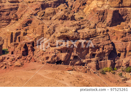 Caves in the ancient city of Petra, Jordan Caves in the ancient city of Petra, Jordan 97525261