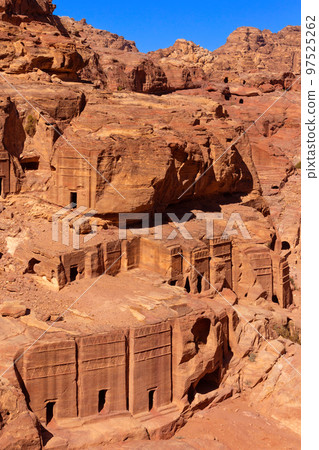 Facades Street in ancient city of Petra, Jordan Facades Street in ancient city of Petra, Jordan 97525262