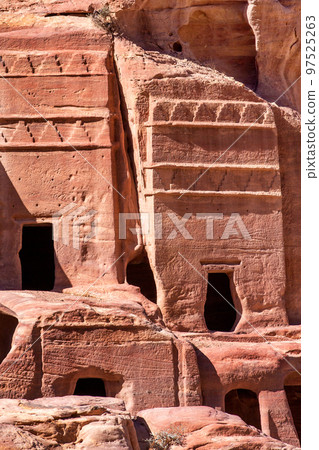 Facades Street in ancient city of Petra, Jordan Facades Street in ancient city of Petra, Jordan 97525263