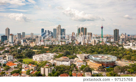 Cityscape of Colombo on a sunny day. Aerial view 97525768