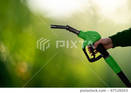 Hand with fuel nozzle with inscription BIO.  97526043