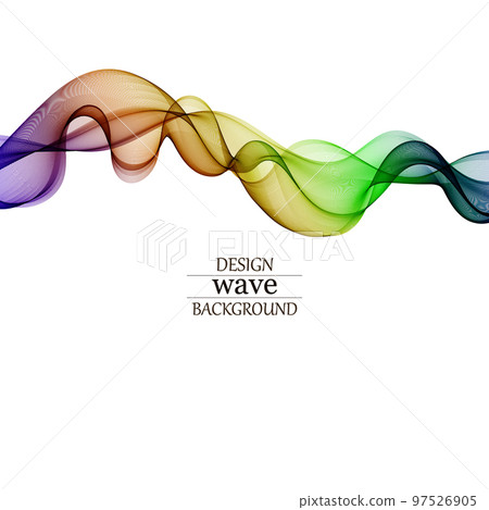 Abstract color transparent wave beautiful background, colorful wave design on white background Abstract color transparent wave beautiful background, colorful wave design on white background 97526905