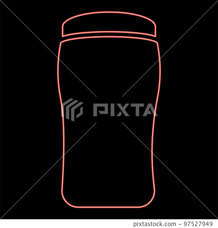 Neon antiperspirant dry Deodorant Cosmetic product icon black color vector illustration flat style image red color vector illustration image flat style 97527949
