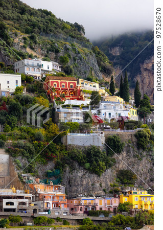 Touristic Town, Positano, on Amalfi Coast, Italy. 97528670