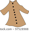 hand drawn illustration of brown thick coat 97528988