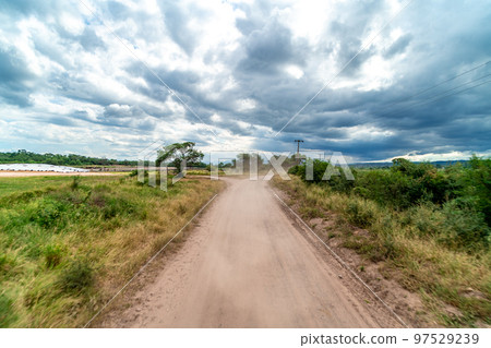 road for cars in beautiful nature 97529239