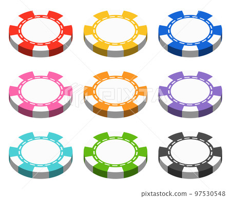 賭場籌碼顏色集 賭場籌碼顏色集 97530548