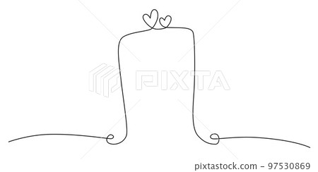 Decoration continuous line hand drawing element...-插圖素材 [97530869 ...