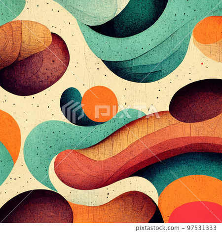 Abstract contemporary modern watercolor art. Minimalist illustration. Abstract contemporary modern watercolor art. Minimalist illustration. 97531333