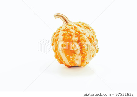 Decorative pumpkin isolated on a white background Decorative pumpkin isolated on a white background 97531632