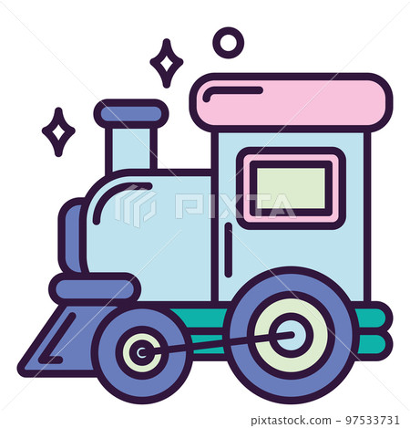 Isolated cute train toy icon Vector 97533731