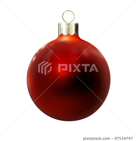 Glossy mockup dark Red Christmas ball, realistic bauble isolated. 3d toy Merry xmas and New year design element, colorful decoration. png Glossy mockup dark Red Christmas ball, realistic bauble isolated. 3d toy Merry xmas and New year design element, colorful decoration. png 97534747